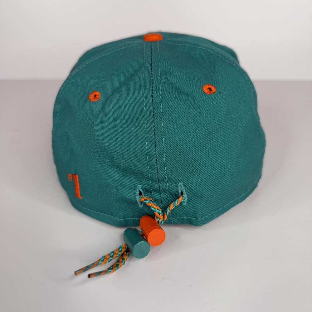 Vintage Miami Dolphins Hat Cap Strap Back Mens One Size Green NFL #1 Apparel - Picture 3 of 10